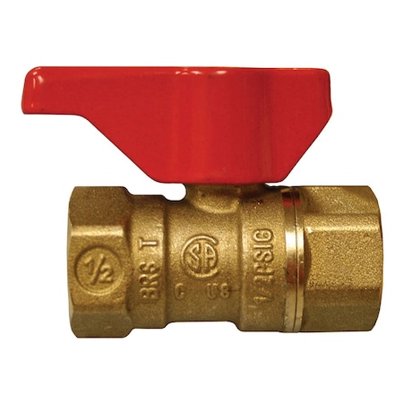Jones Stephens 1/2in. FIP Two-Piece Brass Gas Ball Valve B64450